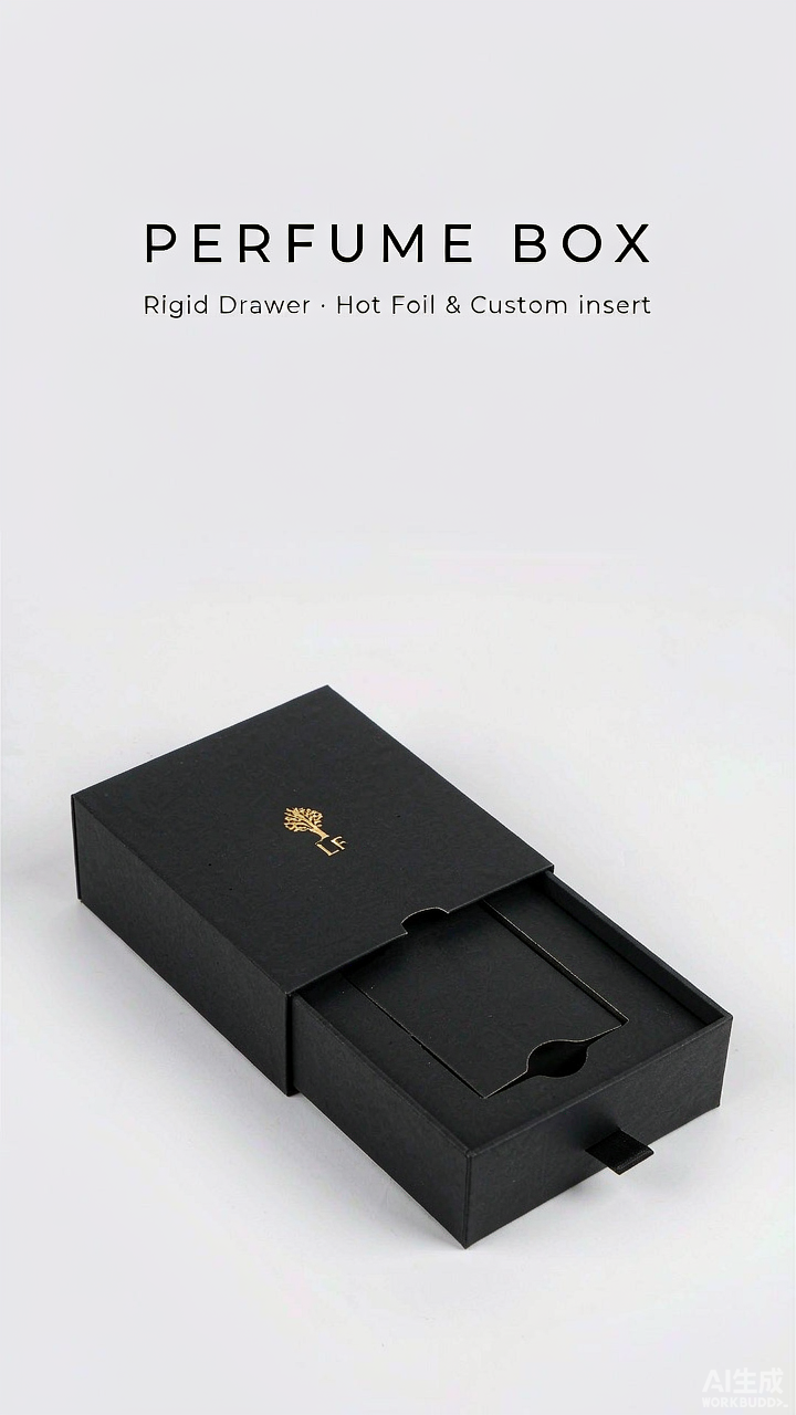 Rigid Drawer Perfume Box - Hot Foil & Custom Insert